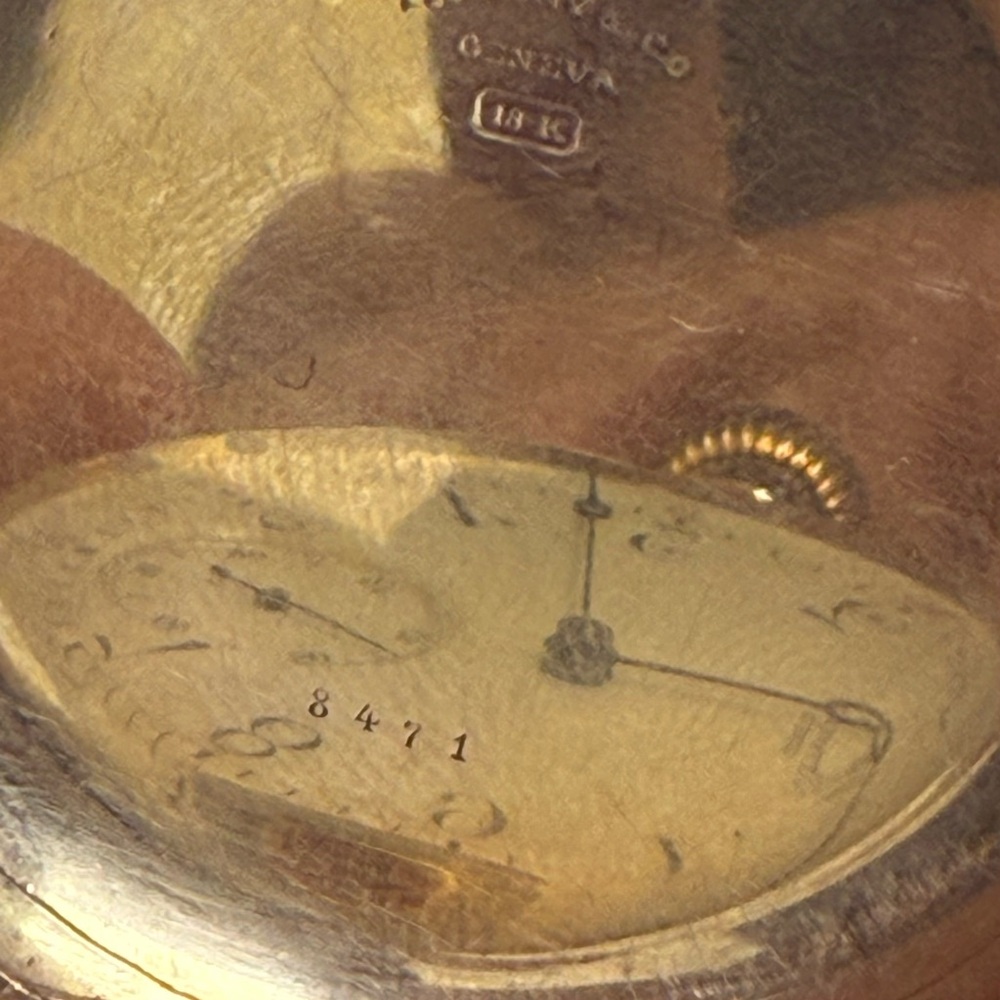 Tiffany & Co. Gold Pocket Watch with White Dial - Picture 4 of 15